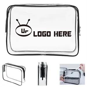 4.7 X 7 X 1.2 Inch Clear Toiletry Bag